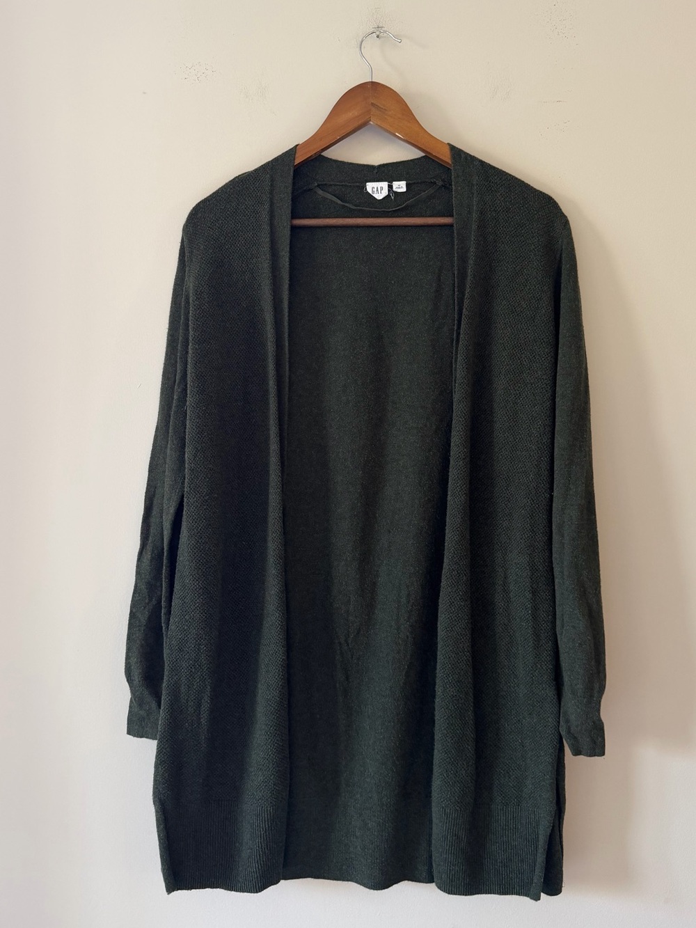 GAP Dark Green Open Cardigan Size Medium